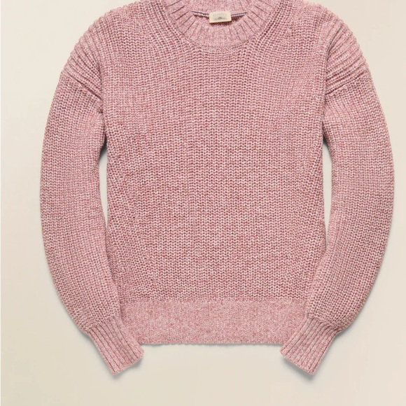 Faherty Sunwashed Fisherman Sweater in Seashell Blush - Picture 3 of 3